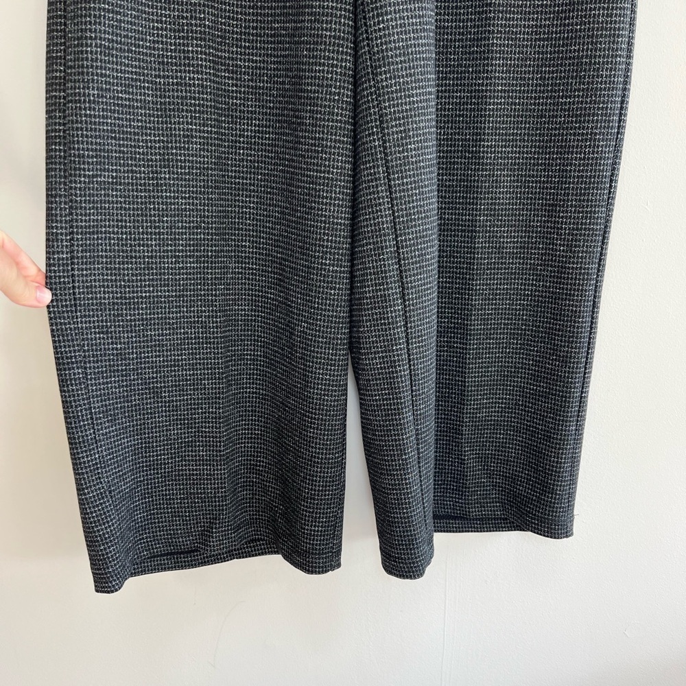 Max Studio NWT Sailor Wide Leg High Rise Pant in Black/ Grey Houndstooth, L - Picture 6 of 12